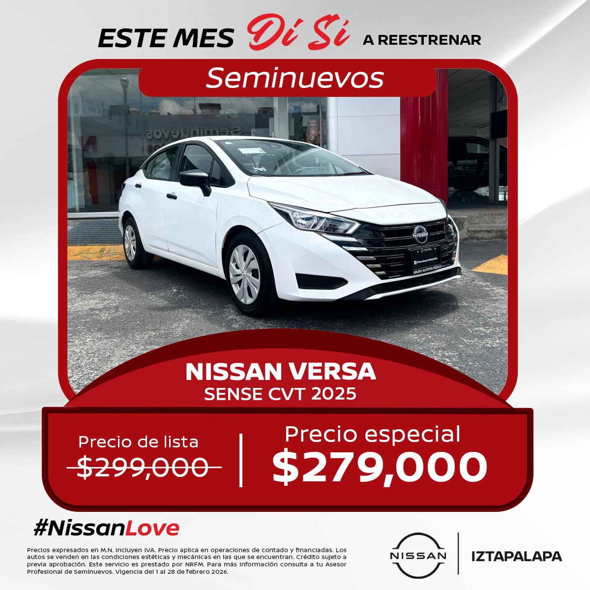 NISSAN VERSA SENSE CVT 2025