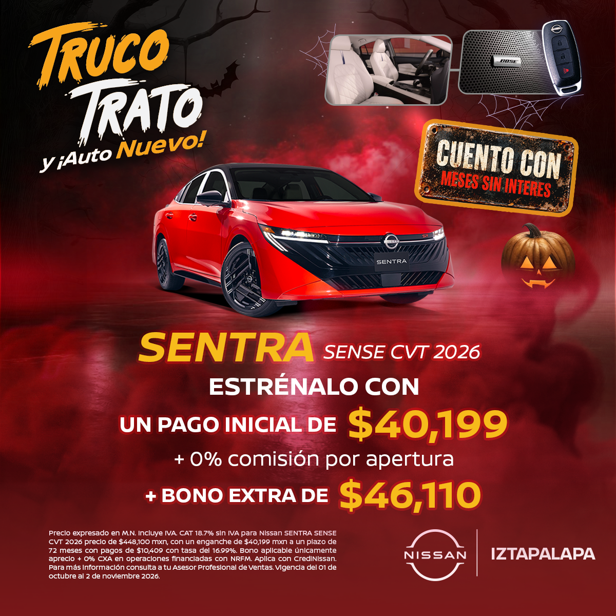 ESTRÉNALO CON UN PAGO INICIAL DE $40,199
+ 0% CXA