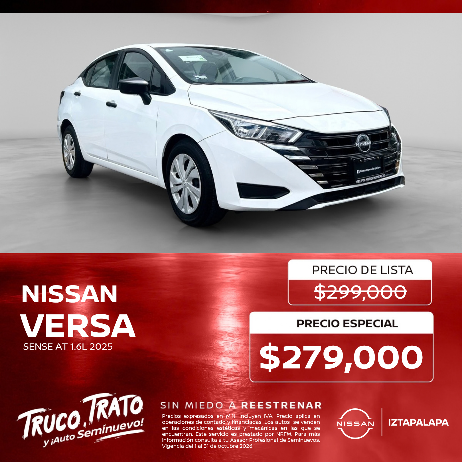 NISSAN VERSA SENSE AT 2025